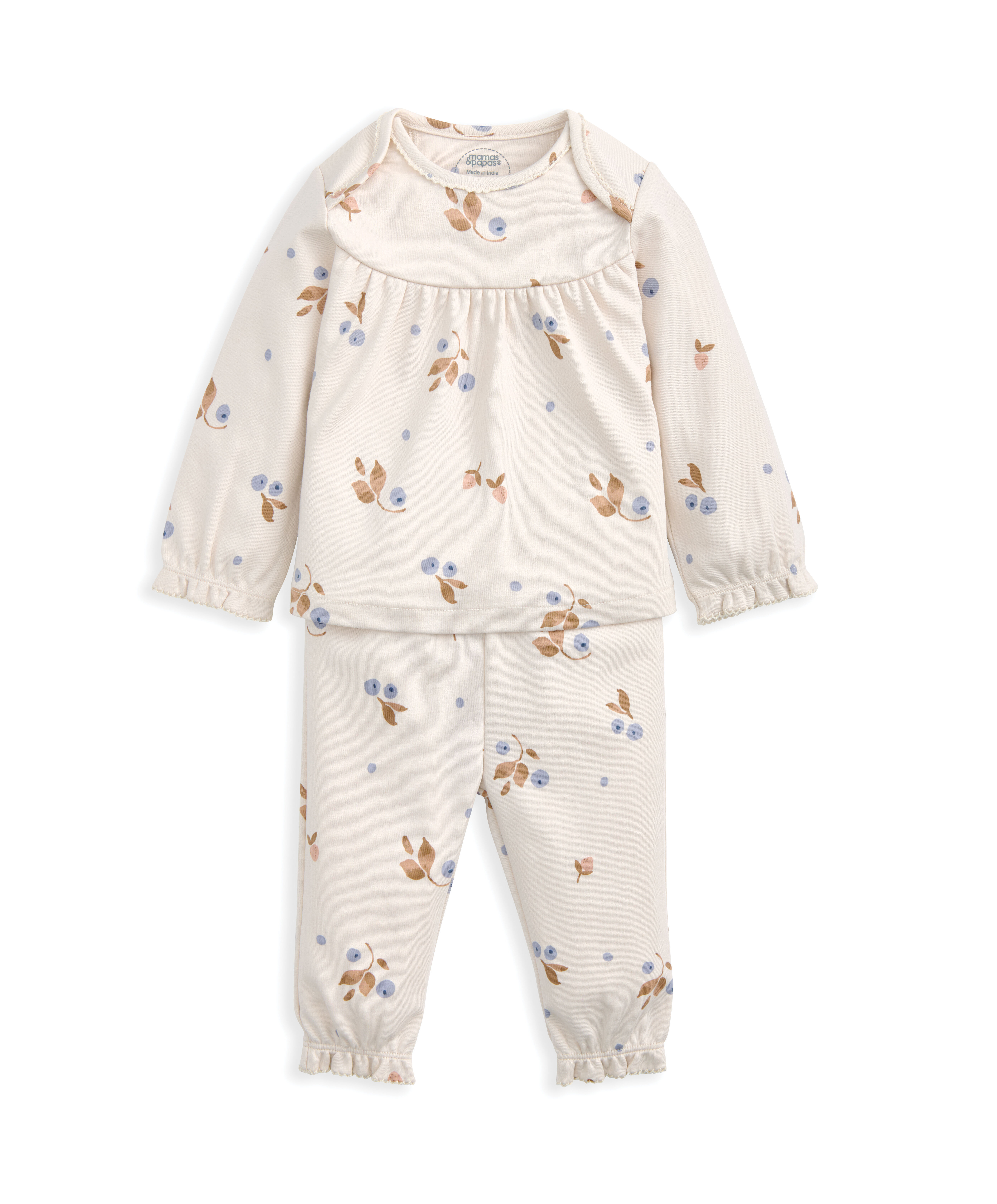 Berry Print Pyjamas & Small Beanie Bunny - 2 Piece Gift Set image number 2